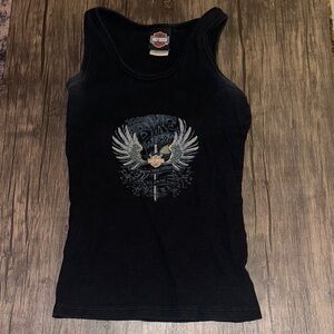 Harley-Davidson Black Winged Graphic Tank Top